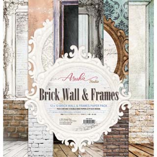 Asuka Studio Brick Wall & Frames 12x12 Paper Pad
