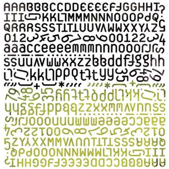 BasicGrey Eerie 12x12 Sticker Letters