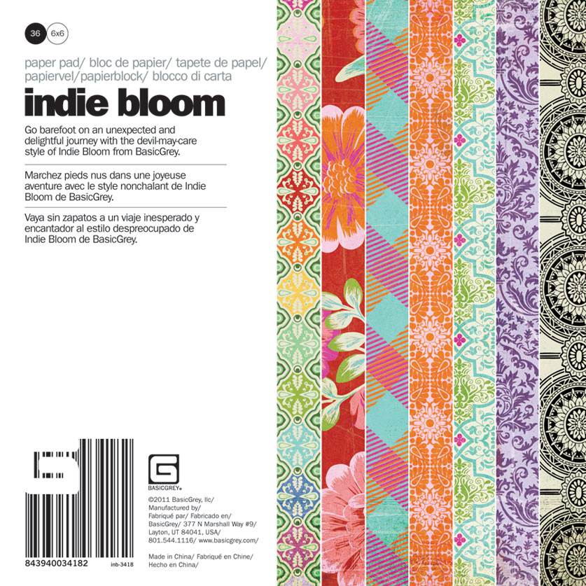 BasicGrey Indie Bloom 6x6 Paper Pad