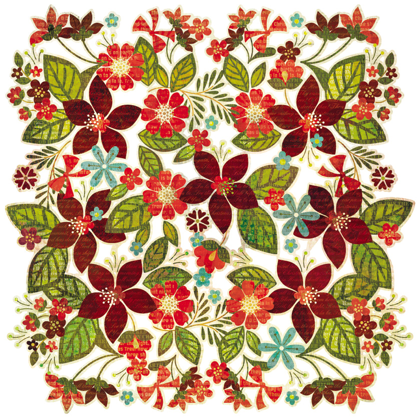 BasicGrey Jovial Doilies Poinsettias
