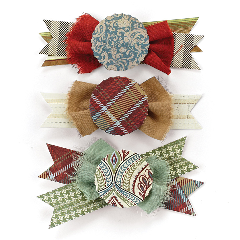 BasicGrey Oxford Bow Ties Layered Stickers