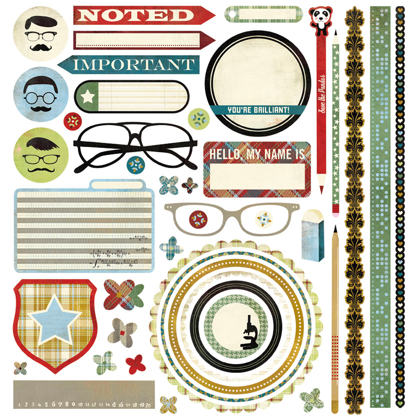 BasicGrey Oxford Element Stickers