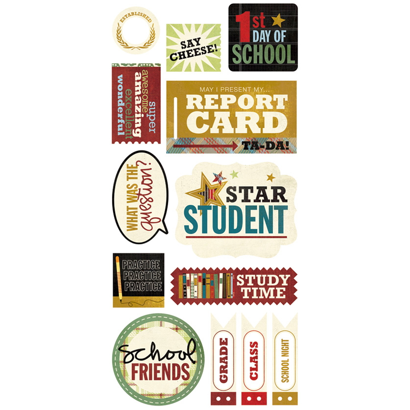 BasicGrey Oxford Titles Stickers
