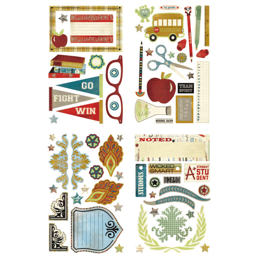 BasicGrey Oxford Chip Sticker Shapes