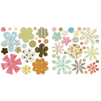 Basic Grey Picadilly Die Cut Flowers Paper/Canvas