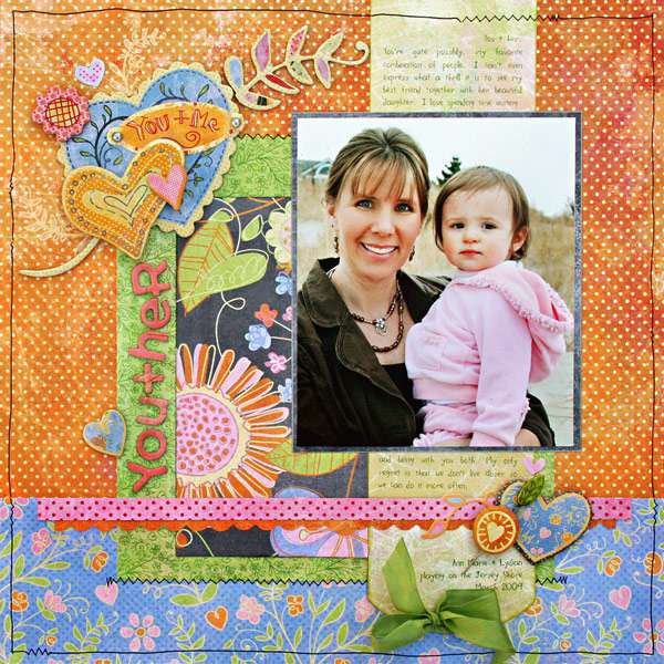 BasicGrey Sugar Rush Sample scrapbook layout