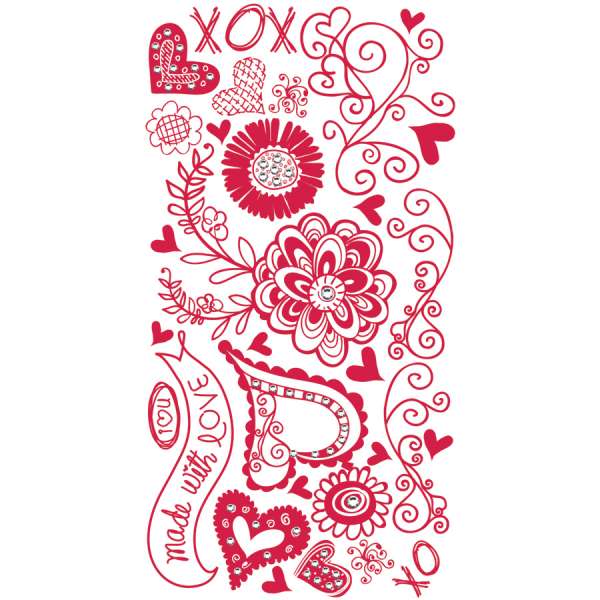 BasicGrey Sugar Rush With Love Sparkling Rubons Red