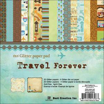 Best Creation Travel Forever 6x6 Glitter Paper Pad