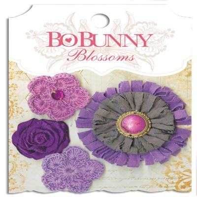 Bo Bunny Blossoms Plum Purple Dahlia