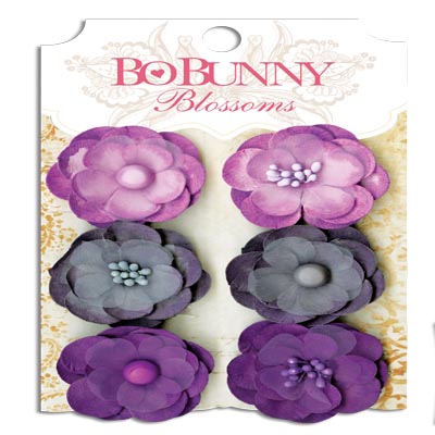 Bo Bunny Blossoms Plum Purple Pansy