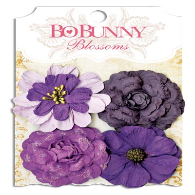 Bo Bunny Blossoms Plum Purple Zinnia
