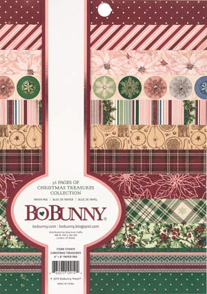 Bo Bunny Christmas Treasures 6x8 Paper Pad