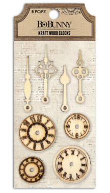 Bo Bunny Kraft Wood Clocks