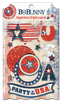 Bo Bunny Liberty Layered Chipboard