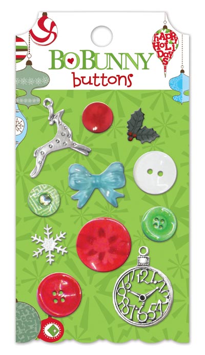 Bo Bunny Mistletoe Buttons