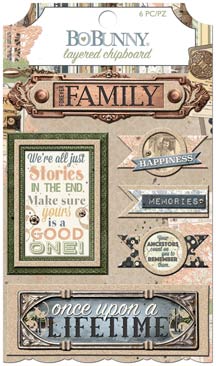 Bo Bunny Once Upon A Lifetime Layered Chipboard