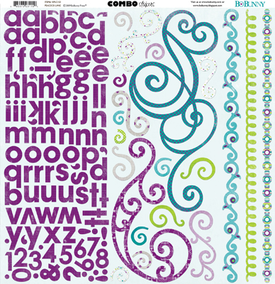 Bo Bunny Peacock Lane Combo Stickers