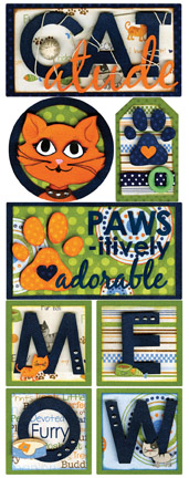 Bo Bunny Pet Shop Cat-Atude CS Sticker