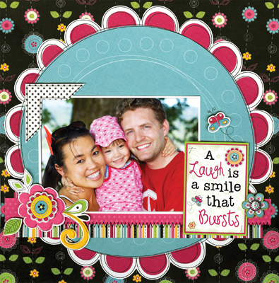Bo Bunny Petal Pushers Sample Layout