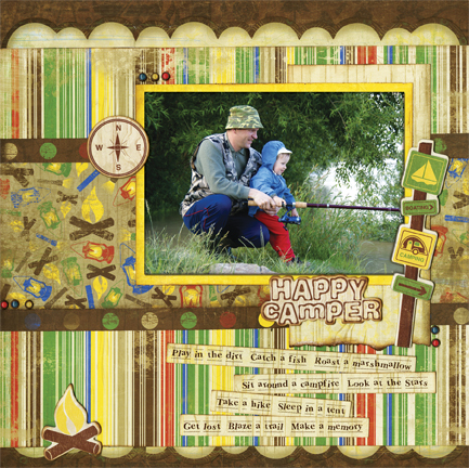 Bo Bunny Roughin It Happy Camper Layout