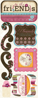 Bo Bunny Sophie Friends to the End Cardstock Sticker