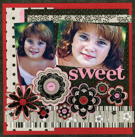 Bo Bunny Unforgettable Layout Sweet