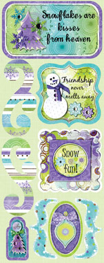 Bo Bunny Winter Joy Winter Whimsy Cardstock Sticker