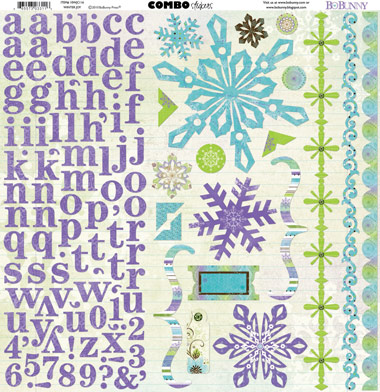 Bo Bunny Winter Joy Combo Stickers