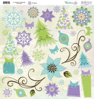 Bo Bunny Winter Joy 12x12 Chipboard