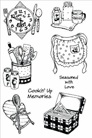 Cookbookin Cookin Up Memories Clear Stamps