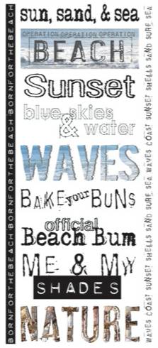 Creative Imaginations Beach Jumbo Stickers