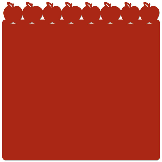 Creative Imaginations Class Act Red Apple Die-Cut Paper
