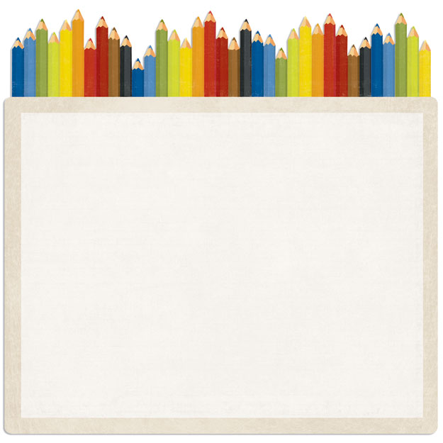 Creative Imaginations Class Act Pencils Die-Cut Paper