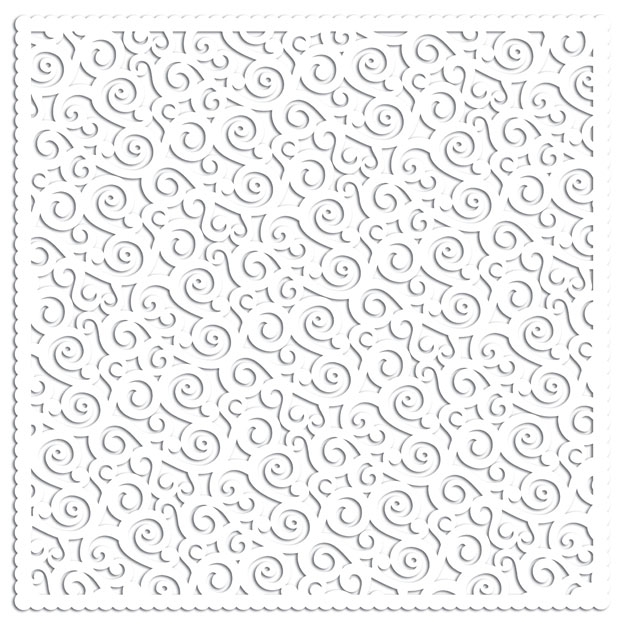Creative Imaginations Diecut Cardstock White Swirl