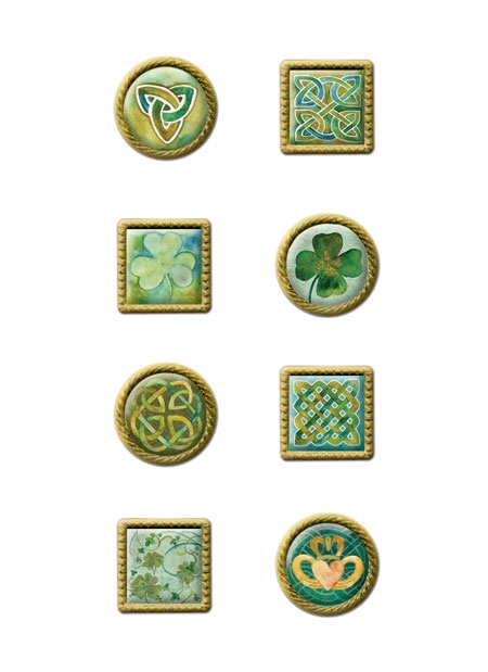 Creative Imaginations Emerald Isle Epoxy Brads