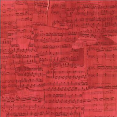 Creative Imaginations Harmony Red Music Paper