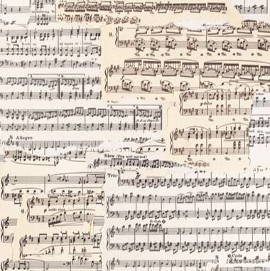 Creative Imaginations Harmony Cream Music Paper