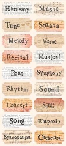 Creative Imaginations Harmony Music Word Stickers