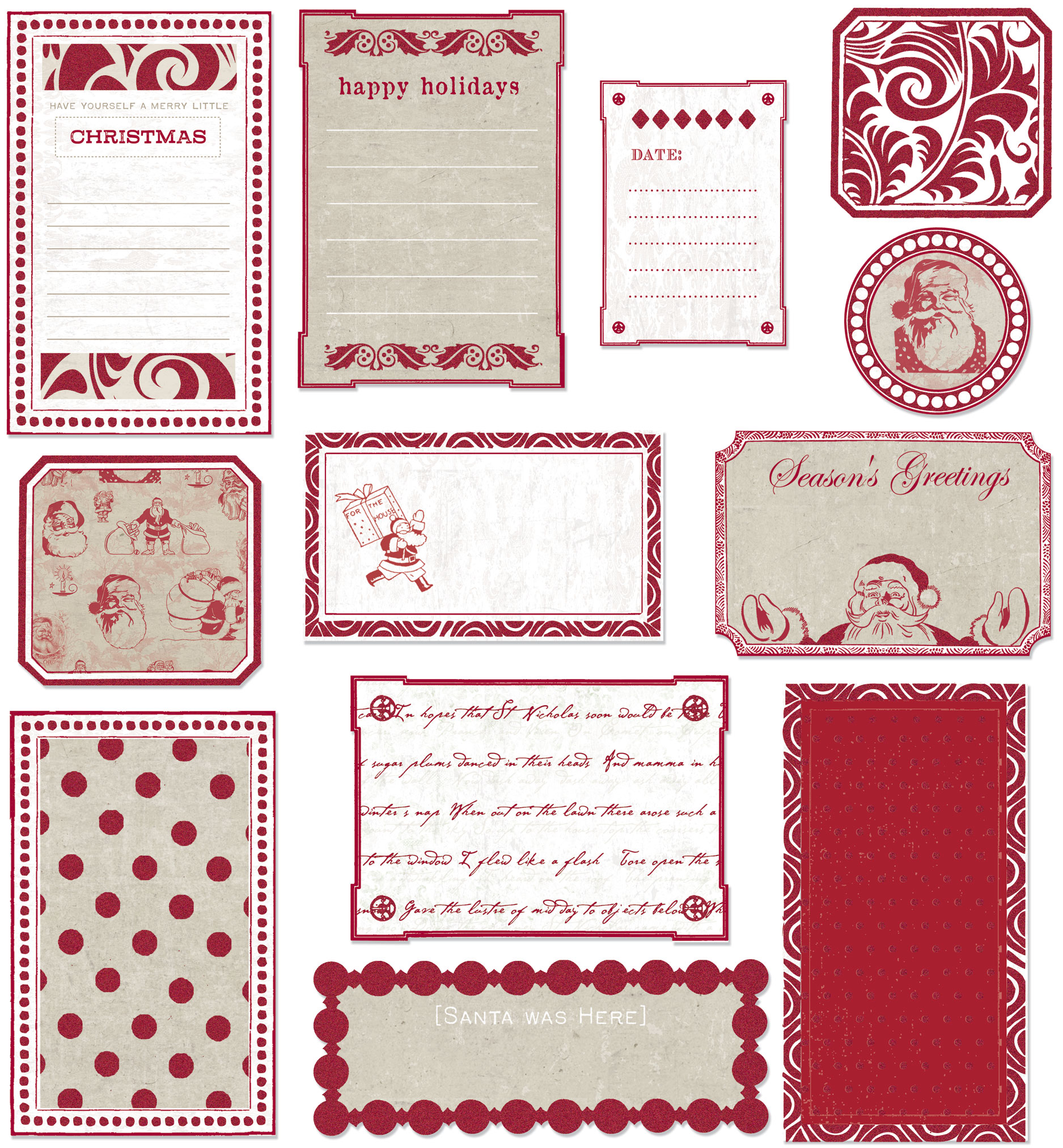 Creative Imaginations Hollyberry Die-Cut Flocked cutouts