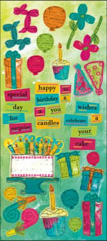 Creative Imaginations Piece of Cake Jumbo Cardstock Stickers