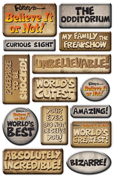 Creative Imaginations Ripleys Believe It Or Not Epoxy