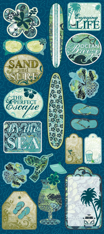 Creative Imaginations South Seas Jumbo CS Sticker