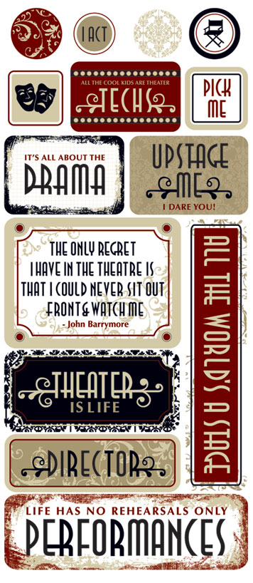 Creative Imaginations Theater Jumbo Sticker