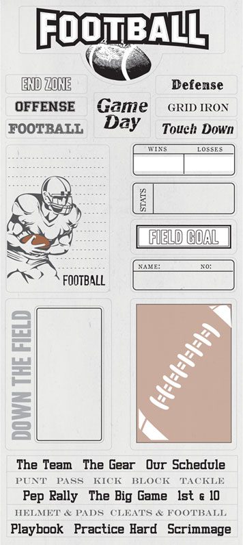 Creative Imaginations Touchdown Football Jumbo Sticker