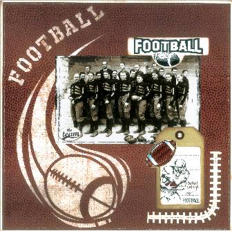 Creative Imaginations Touchdown Football Layout Sample