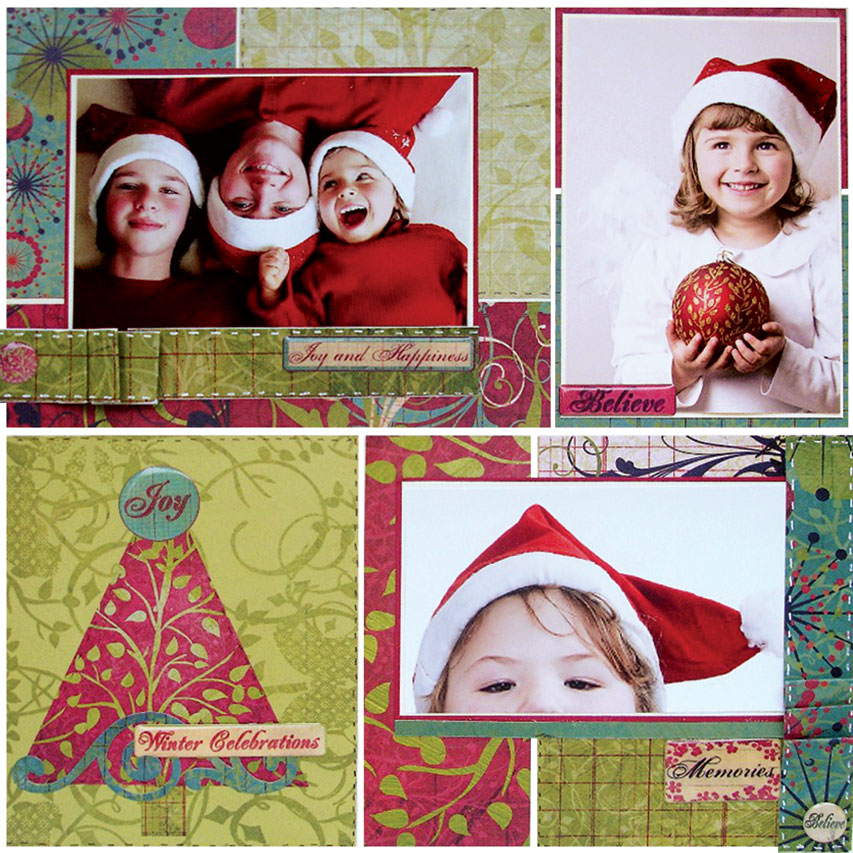 Creative Imaginations Winter Garden sample scrapbook layout