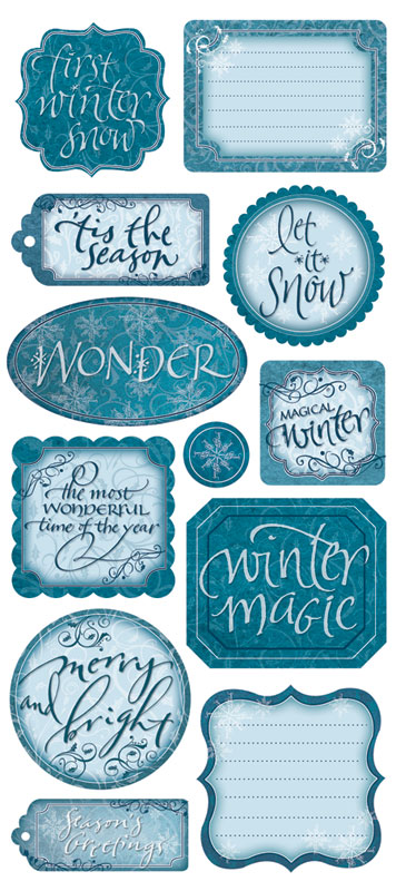 CI Winter Magic Snowflake 5x12 Cardstock Sticker
