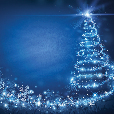 Ella & Viv Blue Christmas Sparkling Swirl Tree