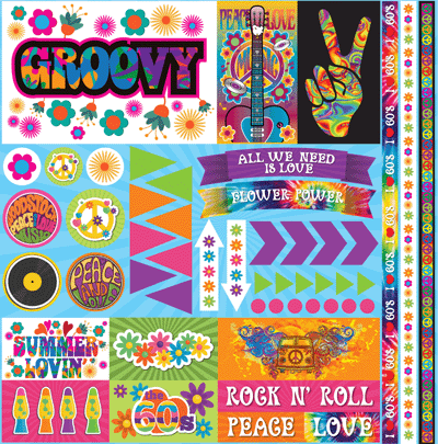 Ella & Viv Paper Company Groovy 12x12 Sticker