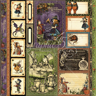 Graphic 45 Hallowe'en In Wonderland Tweedledee And Tweedledum